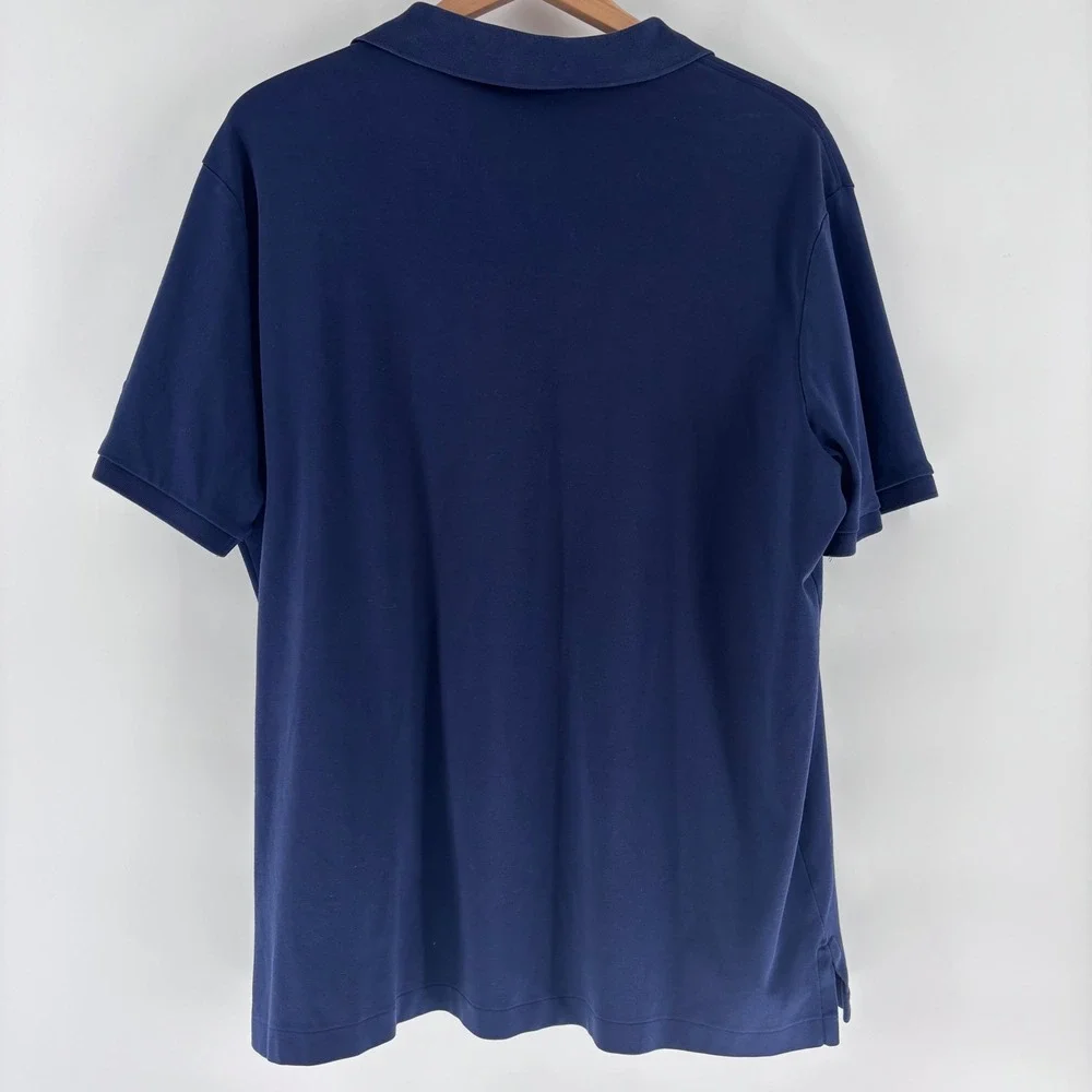 Polo Ralph Lauren Polo Shirt Men XL Navy Blue Classic Fit Cotton Jersey Pony